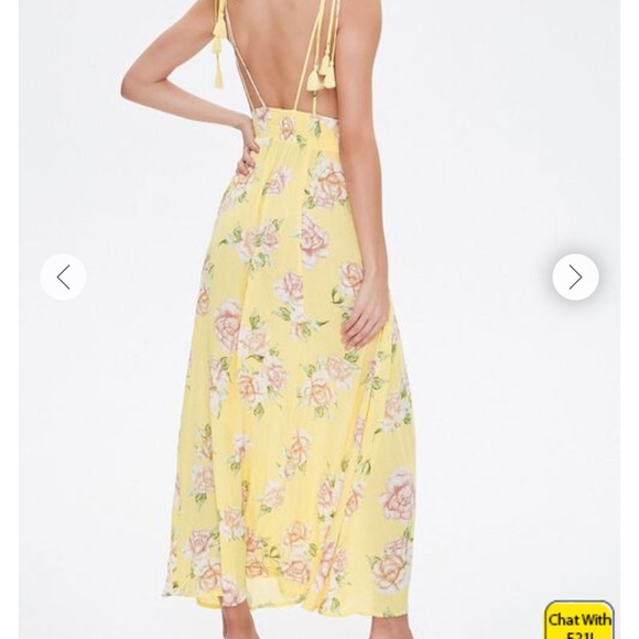 Forever 21 Floral Plunging Maxi Dress - Picture 3 of 5